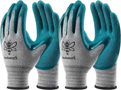 Vista 10 de DOFOWORK Gardening Gloves - 6 Pair Gardening Gloves for Women/Men, Breathable Natural Latex Garden Gloves with Grip