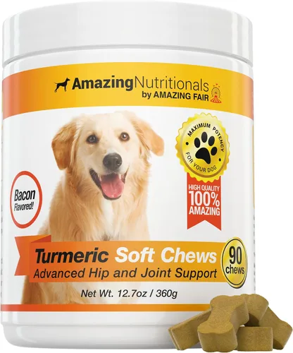 Vista 6 de Antioxidante de Cúrcuma para los perros, elimina la inflamación del dolor articular, 120 masticables