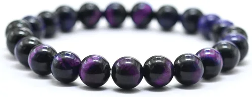 Vista 703 de Amazing Gemstone Crystal Bracelet for Women Men's Gifts - Protection Healing Crystal Bracelet - 8mm Gemstone Beaded Stretchable Bracelet Pulseras