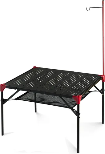 Vista 15 de Mesa plegable extensible, área de mesa grande, ultraligera, compacta con mesa hueca y bolsa de transporte para camping, mochilero, playa, concierto