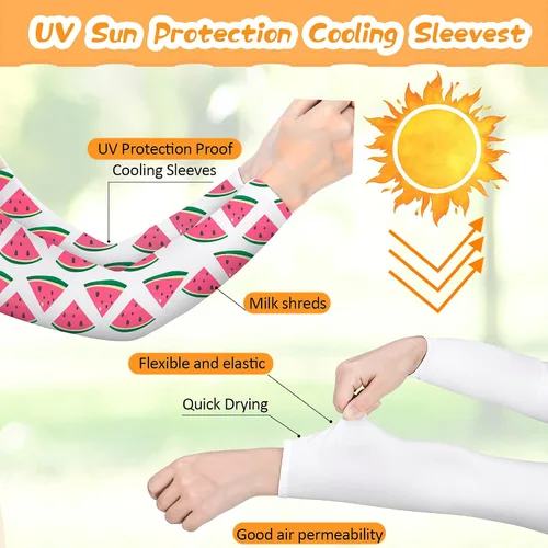 Vista 4 de Geyoga 6 pares de mangas de brazo de sublimación, protección solar UV, mangas de enfriamiento en blanco para deportes, fútbol, baloncesto, mujeres