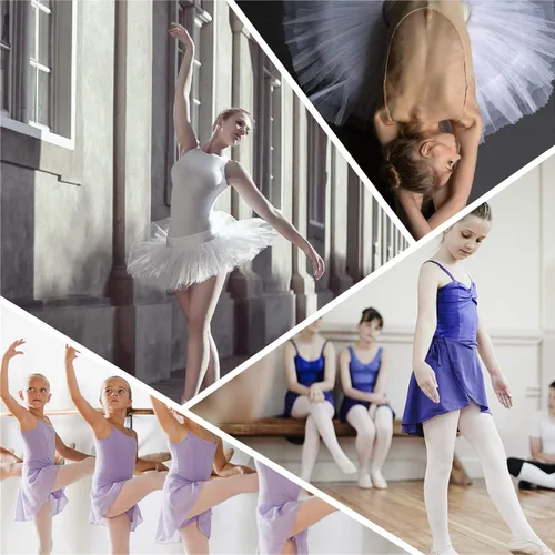 Vista 7 de L-RUN Zapatos de ballet para niñas, zapatos de baile suaves para mujer, zapatillas de ballet de lona para uso diario, zapatos de yoga planos