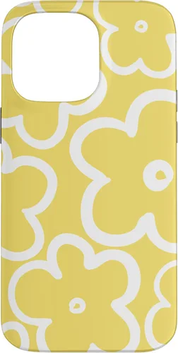 Vista 21 de iPhone 16 Cute Flower Pattern Wildflower Lemon Yellow and White Floral Case