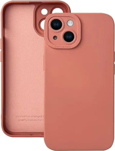 Vista 13 de LOOKSEVEN Funda para iPhone 13, carcasa trasera de goma TPU de silicona negra compatible con iPhone 13 (6.1 pulgadas)