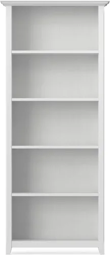 Vista 5 de SIMPLIHOME Amherst - Estantería de madera maciza con 5 estantes de 70 Blanco