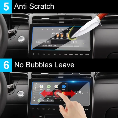 Vista 6 de TTCR-II - Protector de pantalla compatible con Hyundai Tucson 2022-2024 de 10.25 pulgadas