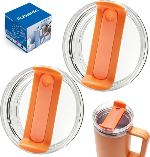 Vista 28 de Reemplazo de la tapa del vaso de 40 onzas compatible con la taza Paquete de 2 tapas de vaso transparentes sin BPA, accesorio superior de repuesto