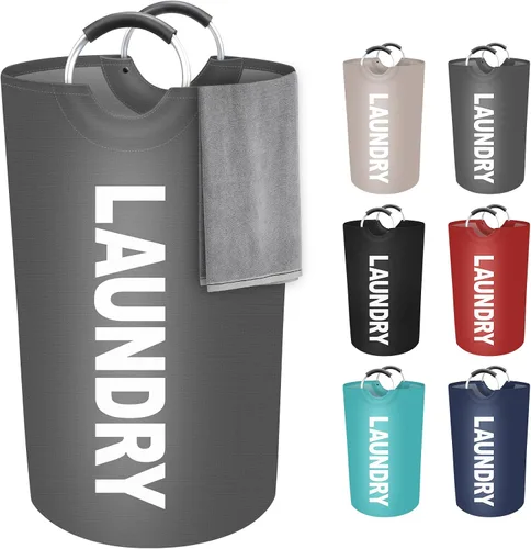 Vista 13 de StorageRight Cesta de Ropa Sucia Grande de 75L, Cesto de Ropa Sucia, Cesto de Ropa Sucia para Lavandería, Plegable, Cestas de Ropa Sucia Negro