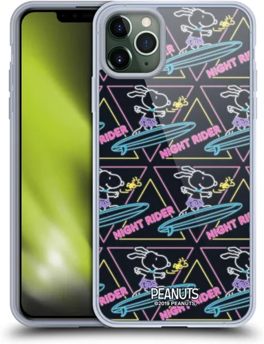 Vista 58 de Head Case Designs Funda de gel suave con licencia oficial de Peanuts Tropical Surf Snoopy Aloha Disco compatible con Apple iPhone 13 Mini Surf