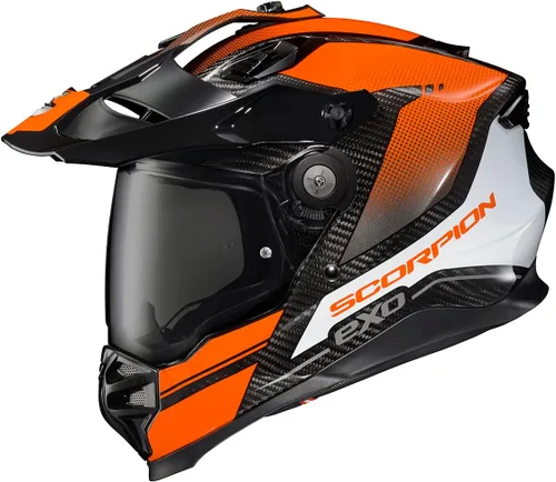 Vista 6 de ScorpionEXO XT9000 - Casco integral de fibra de carbono para motocicleta de aventura con visera Pinlock Ready, bolsillos para altavoz listos