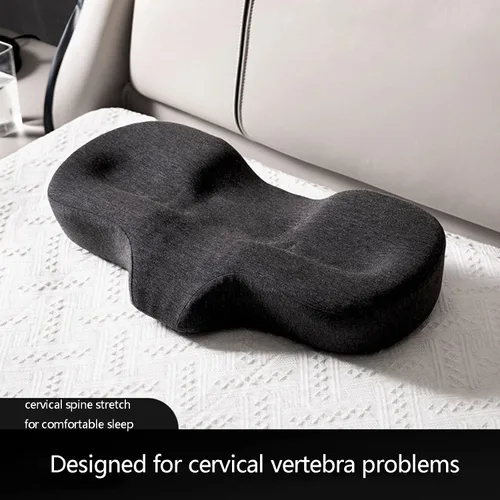 Vista 8 de Almohada cervical de espuma viscoelástica de contorno para aliviar el dolor de cuello, almohada ergonómica para dormir, almohada ortopédica