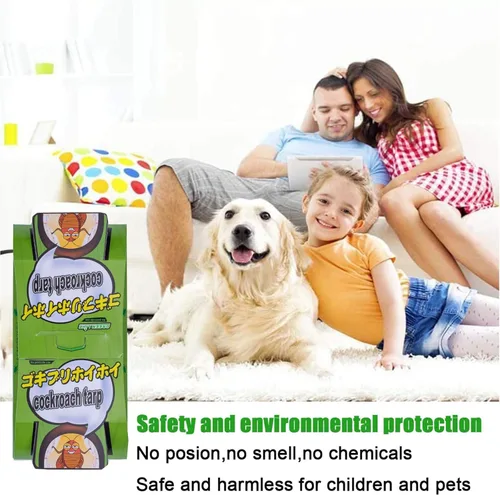 Vista 6 de Trampas para cucarachas, trampas de pegamento con cebo, trampa para cucarachas aptas para mascotas (5 unidades)