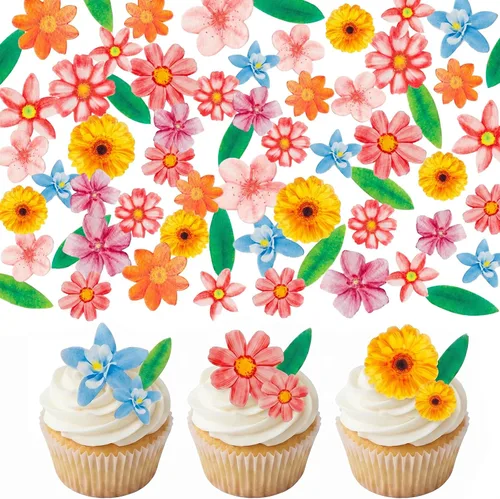 Vista 15 de 80 piezas comestibles de papel de oblea para decoración de pasteles