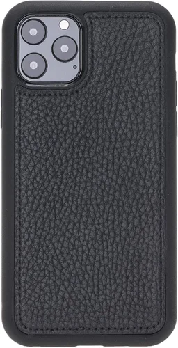 Vista 5 de HARDISTON Funda de piel auténtica hecha a mano compatible con iPhone 11 Pro de 5.8 pulgadas, funda magnética desmontable con tarjeteros - bordes