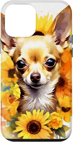 Vista 16 de Chihuahua Dog Watercolor Funda de girasol Chihuahua para iPhone 17