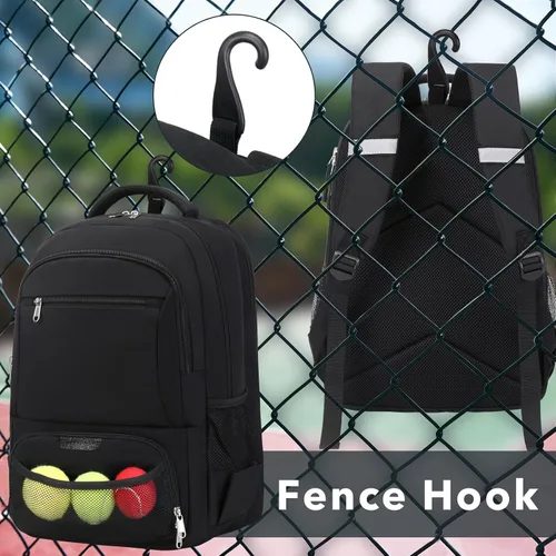 Vista 6 de ACESAK Mochila de Tenis Bolsa de Tenis para Mujeres Hombres - Bolsa de Tenis Capacidad para 2 Raquetas, Bádminton Squash, Paletas Pelotas Pickleball