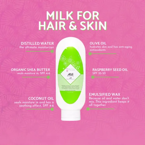 Vista 4 de Leche para el cabello y la piel (hierba de limón, 8 onzas)