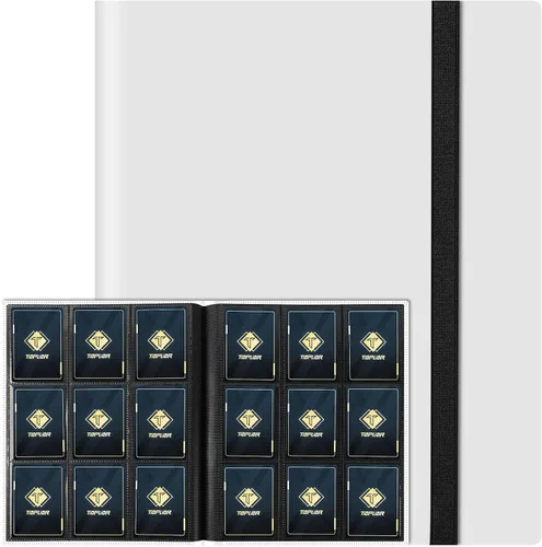 Vista 10 de Carpeta de cartas de 4 bolsillos para 160 fundas, carpeta de cartas álbum para colección de cartas intercambiables para cartas deportivas, cartas