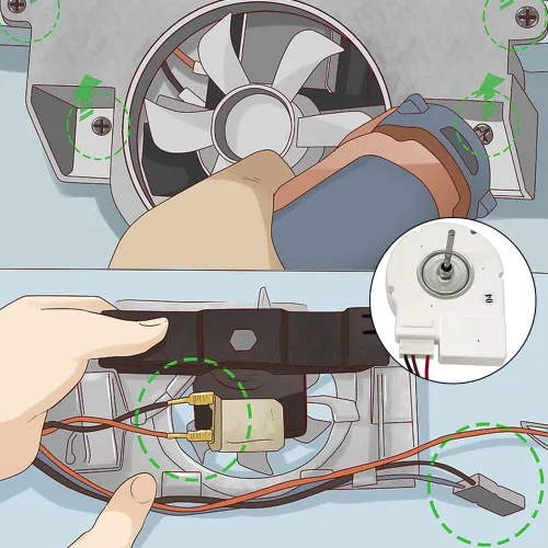 Vista 7 de Piezas de repuesto del motor del ventilador del evaporador del refrigerador de 12 V 4 W para Midea/Vissani Frigidaire Freezer/Magick Chef