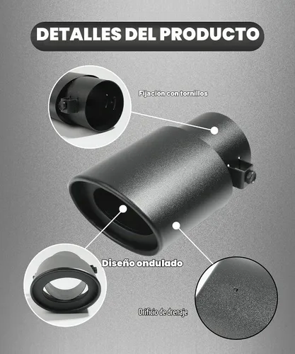 Vista 3 de AOCISKA Punta de escape universal para automóvil, de 2.5 a 3.3 pulgadas, acero inoxidable, acabado pulido, punta de corte inclinado, accesorios