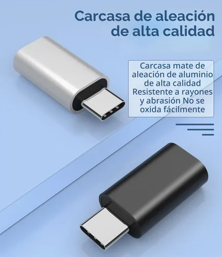 Vista 7 de Paquete de 3 adaptadores Lightning hembra a USB C macho, compatible con Apple iPhone 15 Pro Max Plus iPad 10, Air4/5, Mini6 Galaxy Note S10 S20 S21