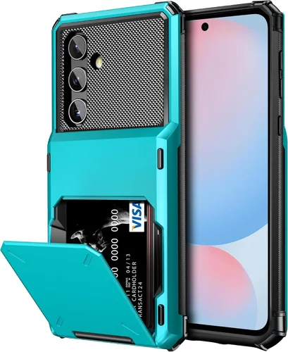 Vista 18 de Vofolen Funda tipo cartera para Samsung Galaxy S24 con soporte para tarjetas, funda protectora de doble capa de 4 tarjetas, resistente a prueba