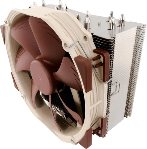 Vista 3 de Torre enfriadora de CPU única Noctua U-series, de 14cm, color marrón (NH-U14S)