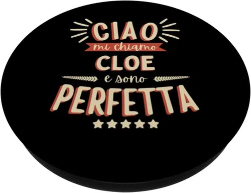 Vista 2 de Cloe Idea Regalo Personalizada Amica Nome Divertente PopSockets Standard PopGrip