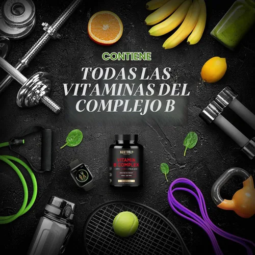 Vista 4 de Complejo de vitamina B con vitamina C - Contiene todas las vitaminas B esenciales - B1, B2, B3, B5, B6, B7, B9, B12 y biotina - Súper complejo