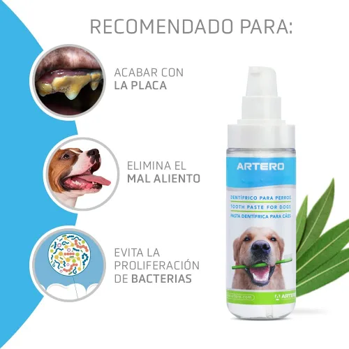 Vista 3 de Artero Gel de pasta dental Dentix para perros para quitar la placa y mantener el mal aliento a raya