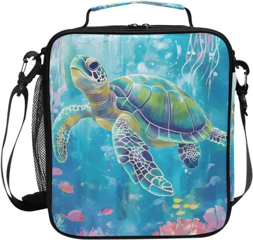 Vista 64 de Lonchera con patrón de cuadros blancos y negros, bolsa de almuerzo aislada, bolsa de preparación para niños, correa de hombro congelable a001