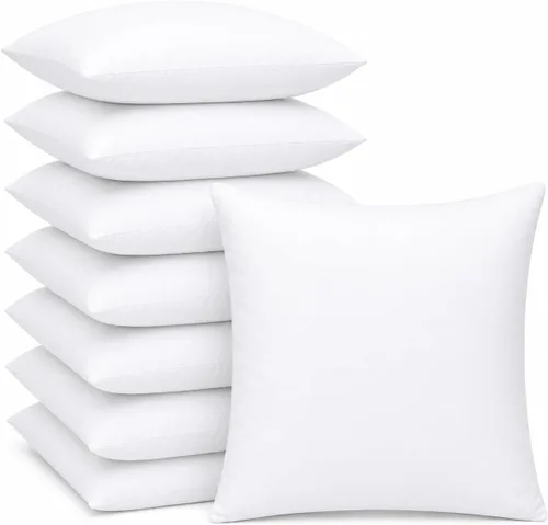 Vista 8 de Juego de 6 cojines lumbares rectangulares de 12 x 20 pulgadas con relleno de poliéster para fundas de almohada decorativas
