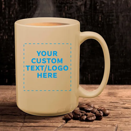 Vista 7 de DISCOUNT PROMOS Tazas de café de cerámica grandes personalizadas de 15 onzas, juego de 10/50/100, paquete personalizado a granel, perfecto