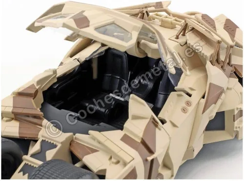Vista 5 de Jada Toys 1:24 2008 Dark Knight Camouflage Batmobile - Coche fundido a presión con figura de Batman de 2.75 pulgadas, juguetes para niños y adultos
