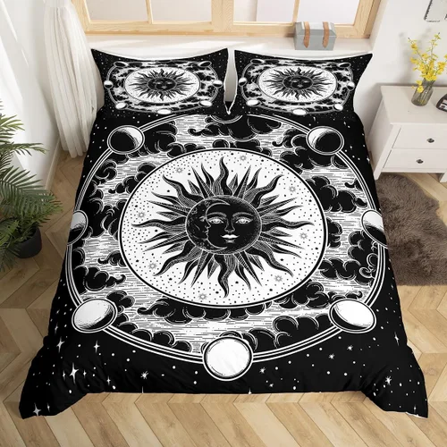 Vista 17 de Erosebridal Funda de edredón de leopardo, guepardo, funda de edredón de animales de sabana africana, juego de ropa de cama con estampado de leopardo