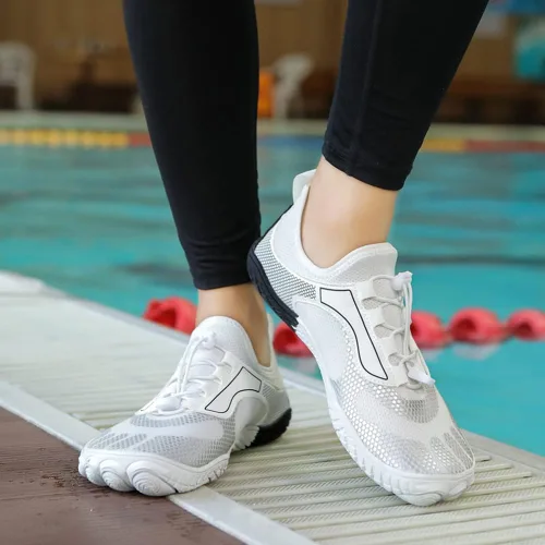 Vista 5 de YING LAN Zapatos de natación de playa de secado rápido para hombre y mujer, zapatos de agua descalzos, para piscina, surf, buceo, deportes acuáticos