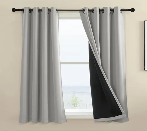Vista 66 de Rutterllow - Cortinas 100% opacas, paneles de cortina con ojales, aislamiento térmico y bloqueo de luz para habitación y sala de estar