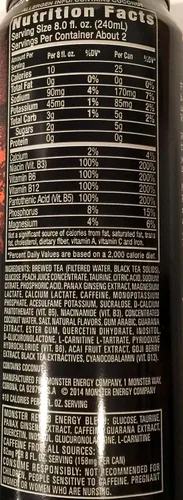 Vista 2 de Monster Rehab - Té de melocotón + energía - 15.5oz (paquete de 16)