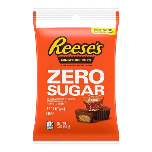 Vista 7 de Caramelos sin azúcar Hershey's - Paquete variado de chocolate sin azúcar - Chocolate con leche Reese's, York y Hershey Cero azúcar Bolsas de 3