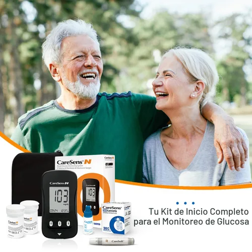 Vista 3 de CareSens N Kit de monitor de glucosa en sangre con 100 tiras de prueba de azúcar en sangre, 100 lancetas, 1 medidor de glucosa en sangre, 1