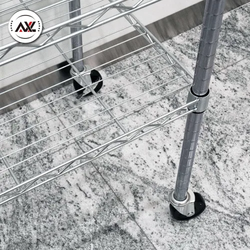 Vista 9 de AXL Juego de 4 ruedas giratorias de 3 pulgadas, ruedas giratorias de vástago roscado de 3/8 a 16 x 1 con frenos, reemplazo silencioso de PVC