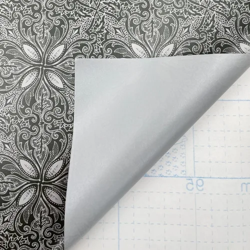 Vista 3 de Rollo de papel tapiz de pétalos negros de 14.7 pies para despegar y pegar, extraíble, encimeras de pared, protector contra salpicaduras en muro