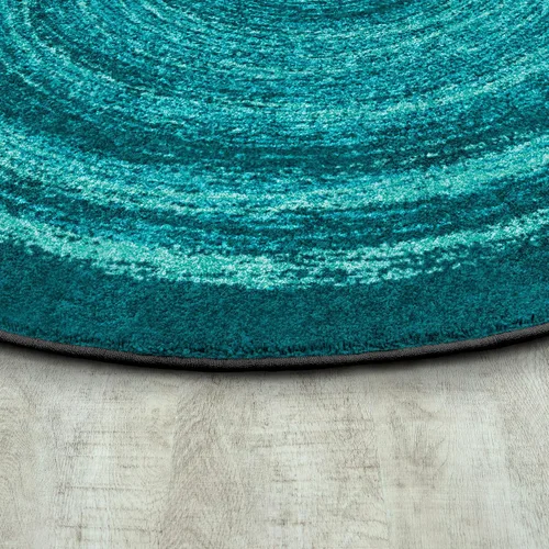 Vista 3 de Joy Carpets Feeling Fun - Alfombra redonda de 5 pies y 4 pulgadas, color verde azulado