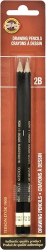 Vista 4 de Koh-I-Noor Toison d'Or - Lápiz de grafito, grado HB, paquete de 2 (FA1900.HBBC), negro