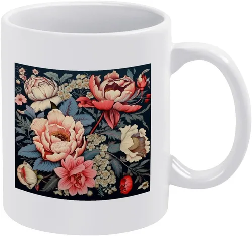 Vista 14 de Tazas de café vintage Shabby Chic Rose con diseño de flores antiguas, taza de cerámica divertida y única para cumpleaños, Día de la Madre, ideas