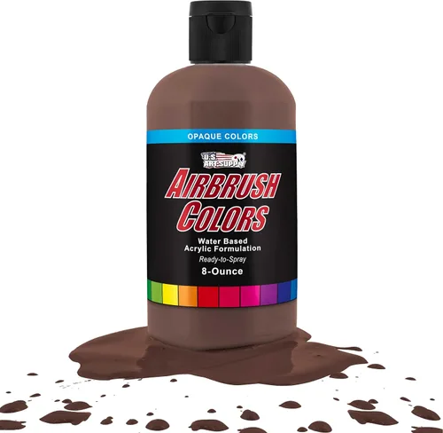 Vista 38 de U.S. Art Supply Pintura acrílica opaca para aerógrafo color azul aguamarina, botella de 1 onza, colores a base de agua no tóxicos de grado