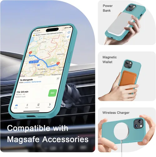 Vista 1149 de Funda para Google Pixel 10 Pro XL, cubierta magnética mate, color negro Fit for MagSafe, Screen Protector included, Shockproof Military Grade