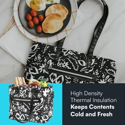 Vista 5 de Arctic Zone Bolsa de almuerzo aislada para mujer, bolsa de almuerzo más fresca