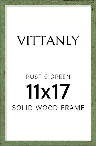 Vista 210 de Vittanly - Marco de fotos de 4 x 6 pulgadas de madera maciza con plexiglás, incluye paspartú de 3,5 x 5, para colgar en la pared o poner sobre una