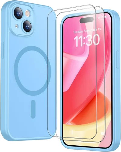 Vista 146 de SPIDERCASE Funda magnética translúcida diseñada para iPhone 11, con 2 protectores de pantalla de vidrio templado, antihuellas, para iPhone 11 de 6.1